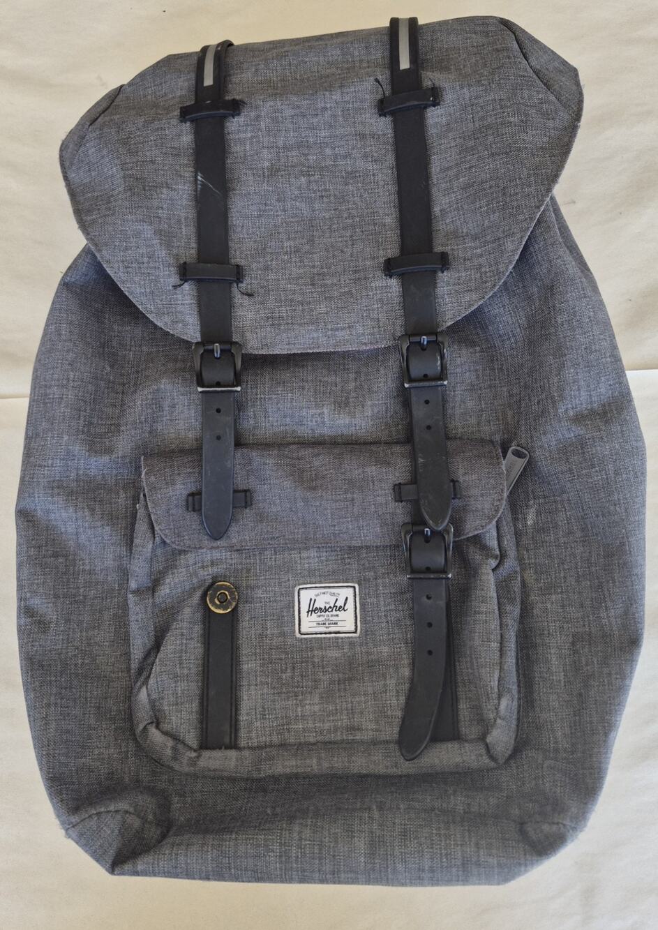 HERSCHEL Little America Raven Crosshatch/Black Buckle Backpack Laptop